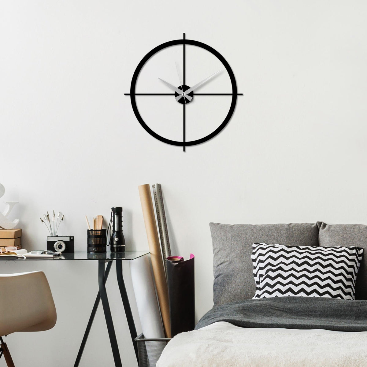 Watch-052 Dekoratif Metal Duvar Saati 