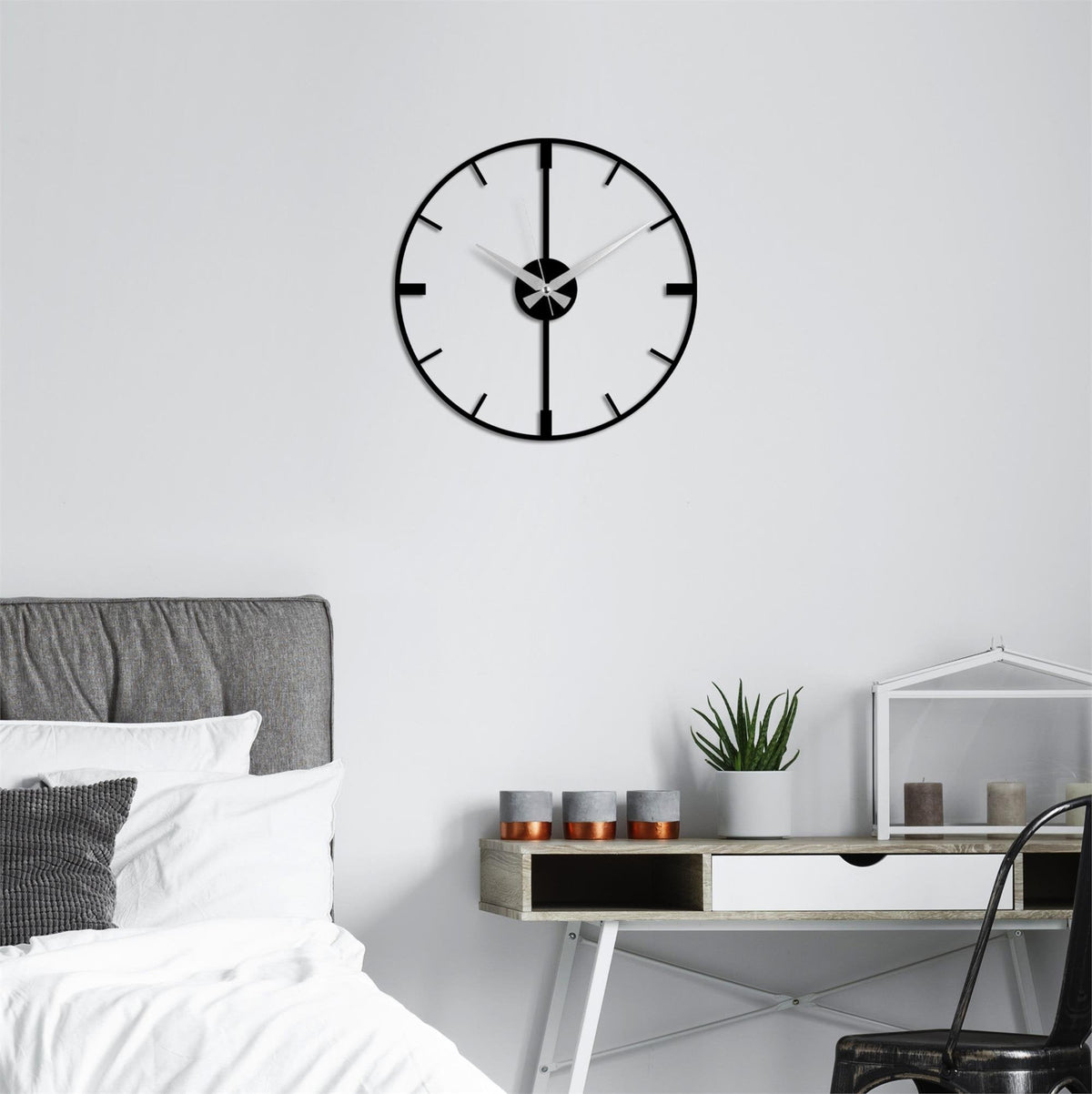 Watch-065 Dekoratif Metal Duvar Saati 