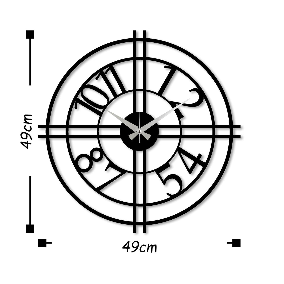 Watch-033 Dekoratif Metal Duvar Saati 