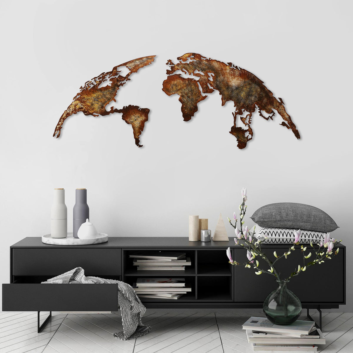 Bys-127-A Dekoratif Metal Duvar Tablosu 