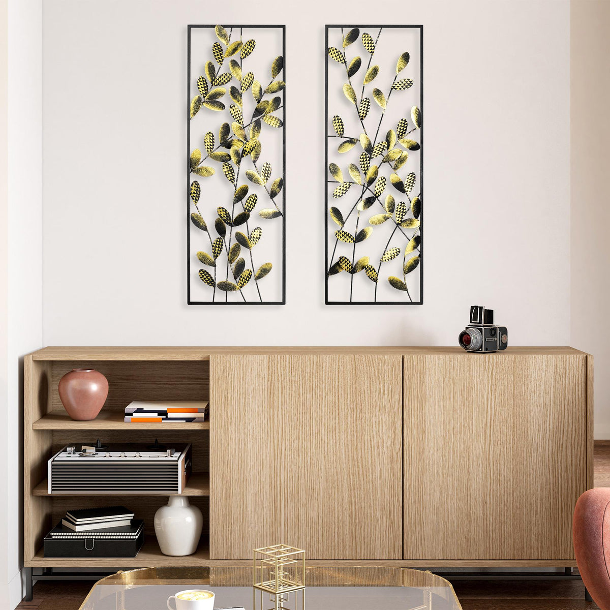 Bys-094-A Dekoratif 2'Li Metal Duvar Tablosu 