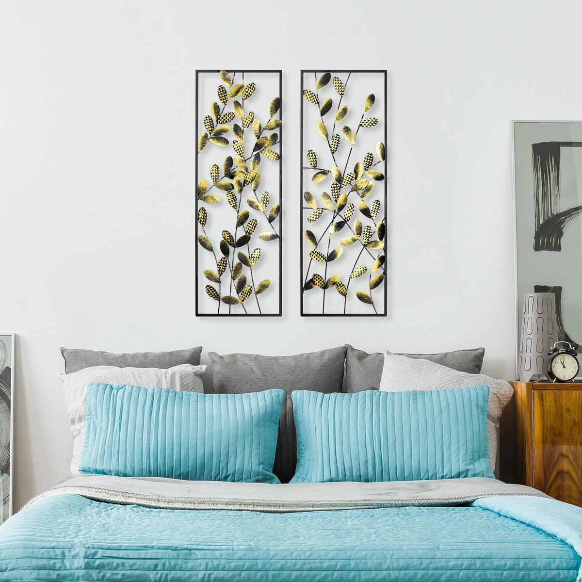 Bys-094-A Dekoratif 2'Li Metal Duvar Tablosu 
