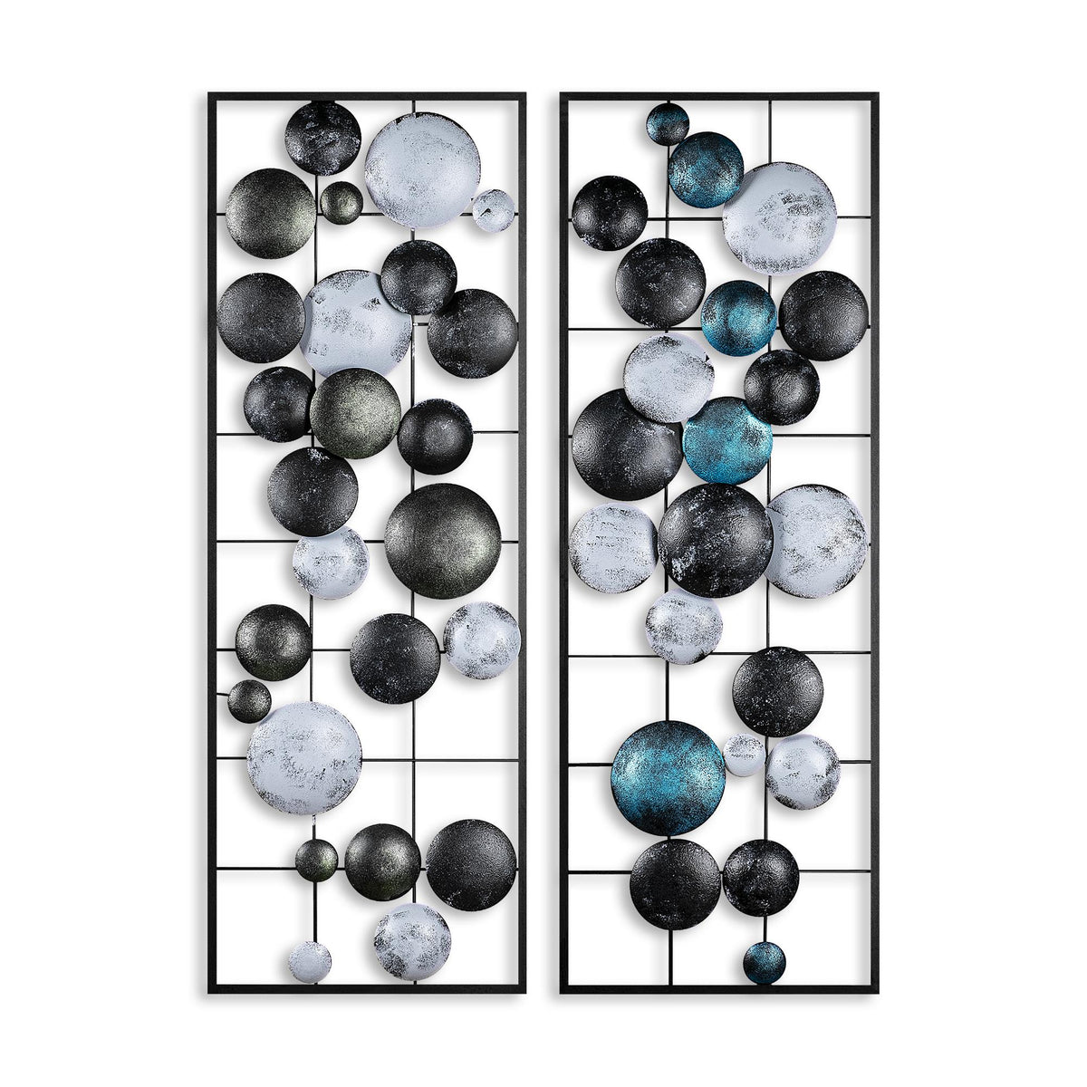 Bys-121-A Dekoratif 2'Li Metal Duvar Tablosu 