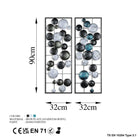Bys-121-A Dekoratif 2'Li Metal Duvar Tablosu 