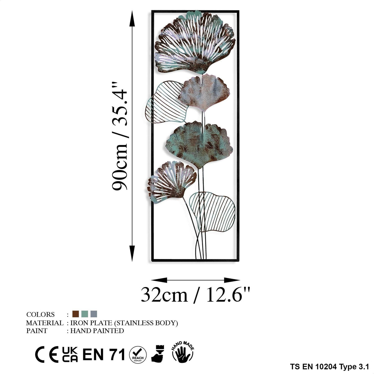 Bys-075-B Dekoratif Metal Duvar Tablosu 