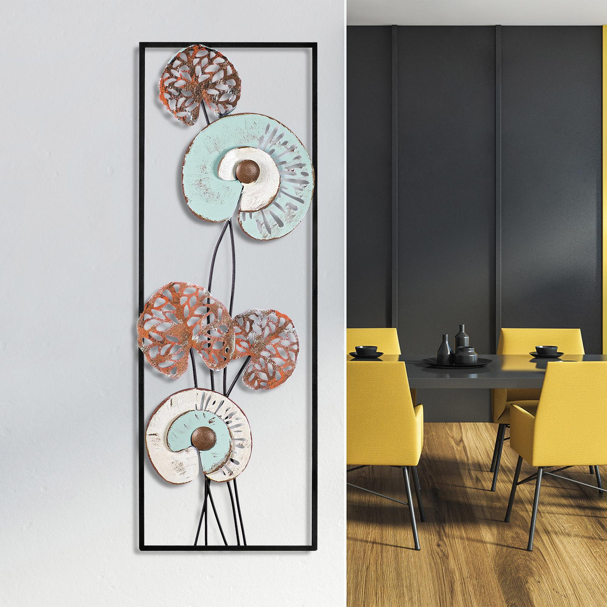 Bys-078-A Dekoratif Metal Duvar Tablosu 