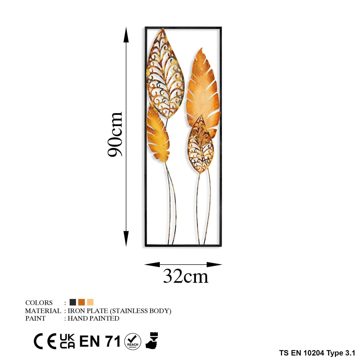 Bys-031-B Dekoratif Metal Duvar Tablosu 