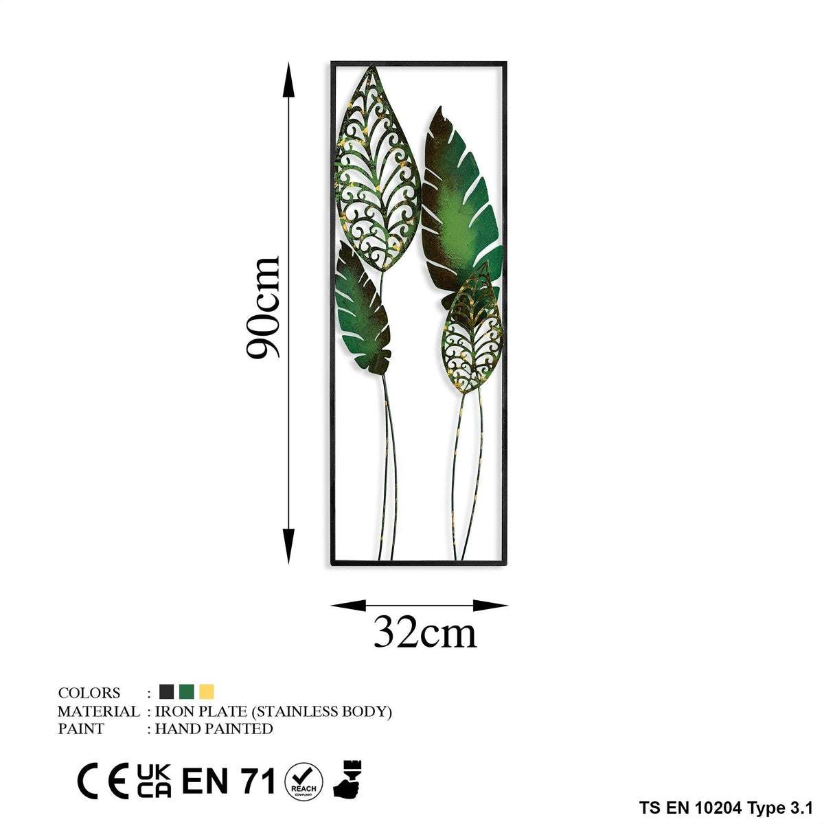 Bys-031-A Dekoratif Metal Duvar Tablosu 