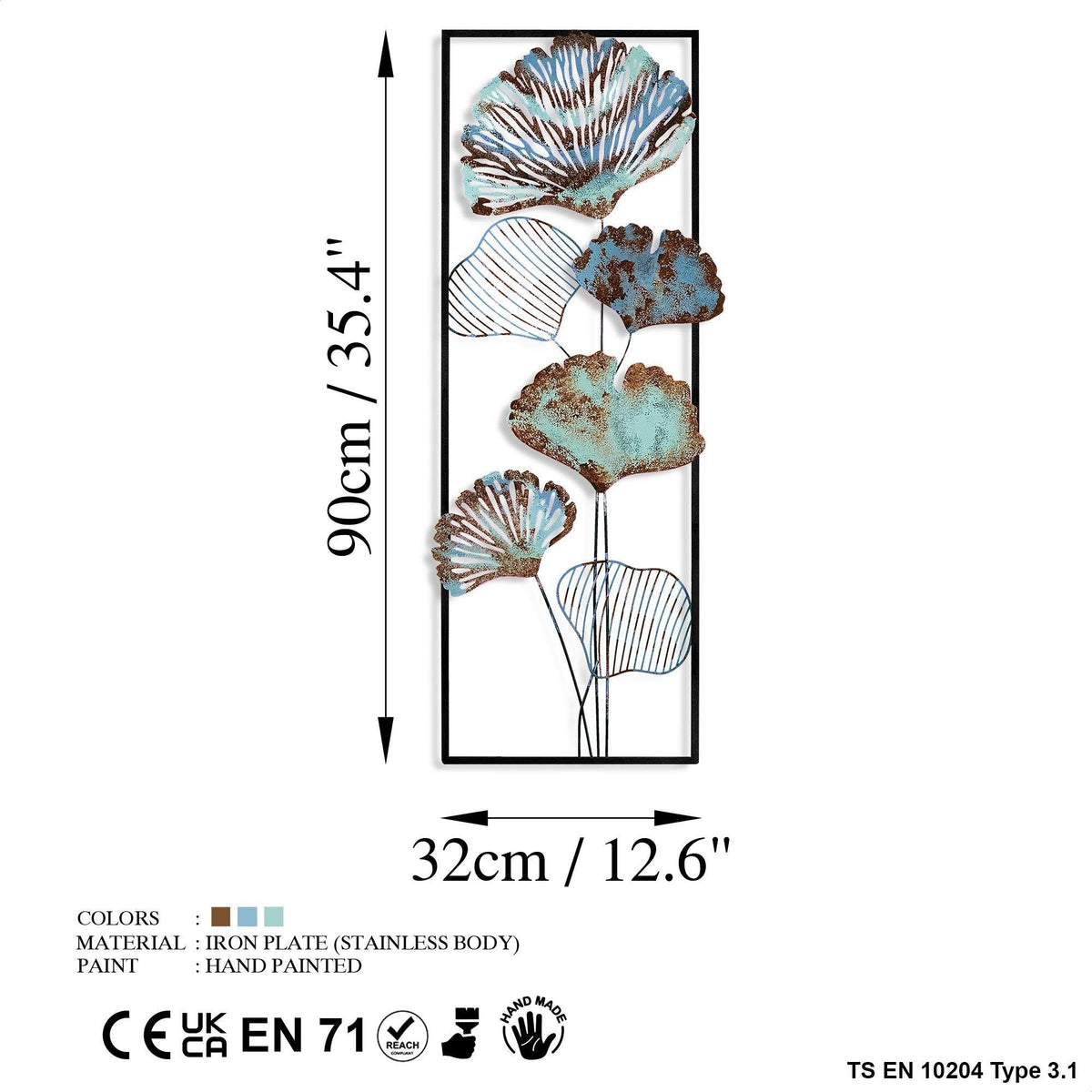Bys-075-A Dekoratif Metal Duvar Tablosu 