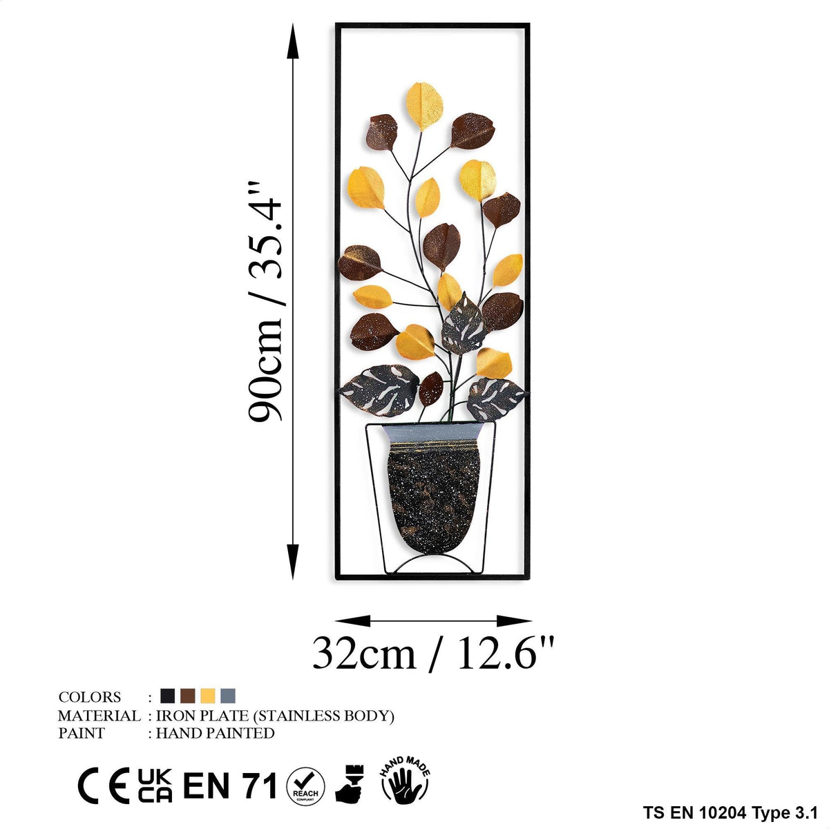 Bys-077-A Dekoratif Metal Duvar Tablosu 