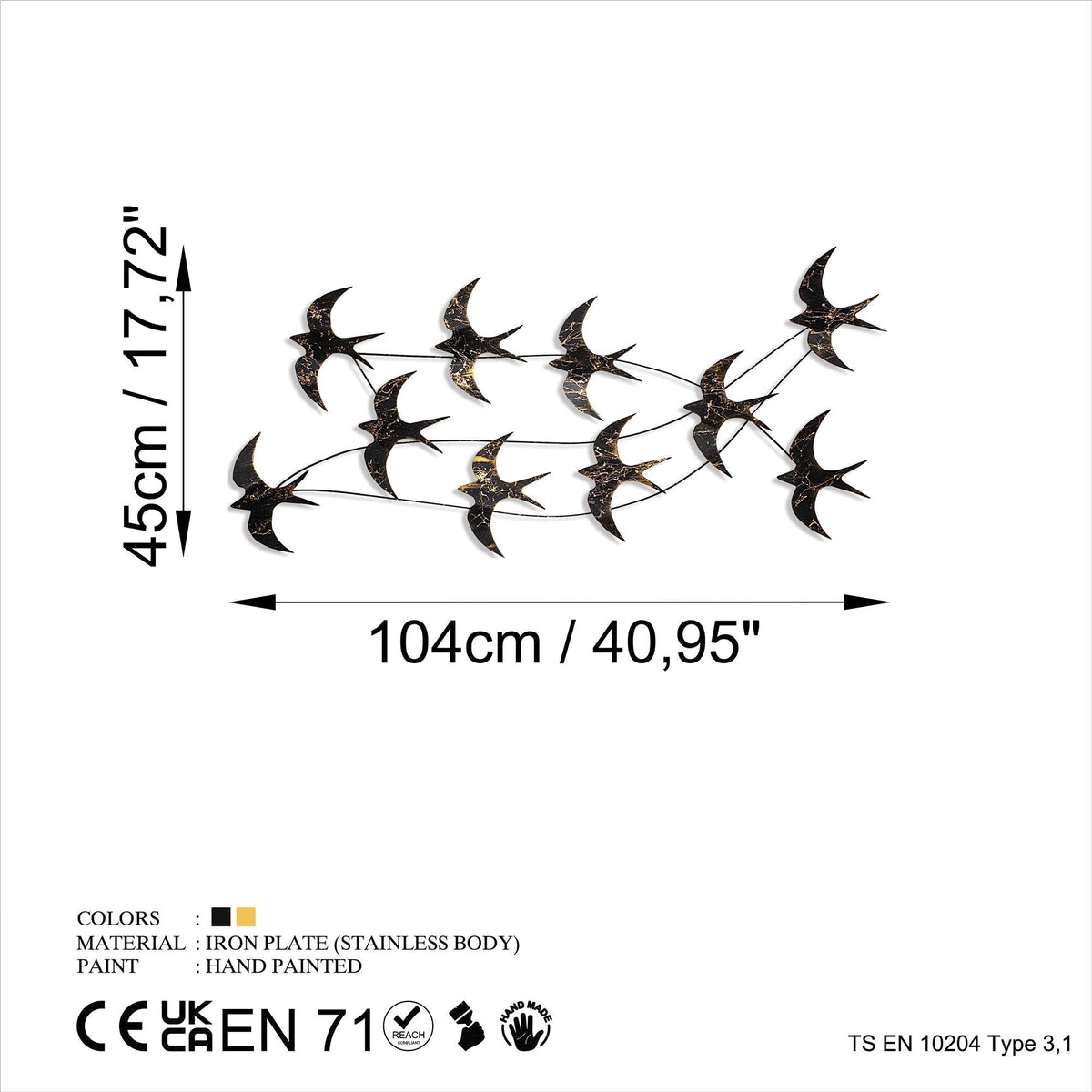 Bys-147 Dekoratif Metal Duvar Tablosu 