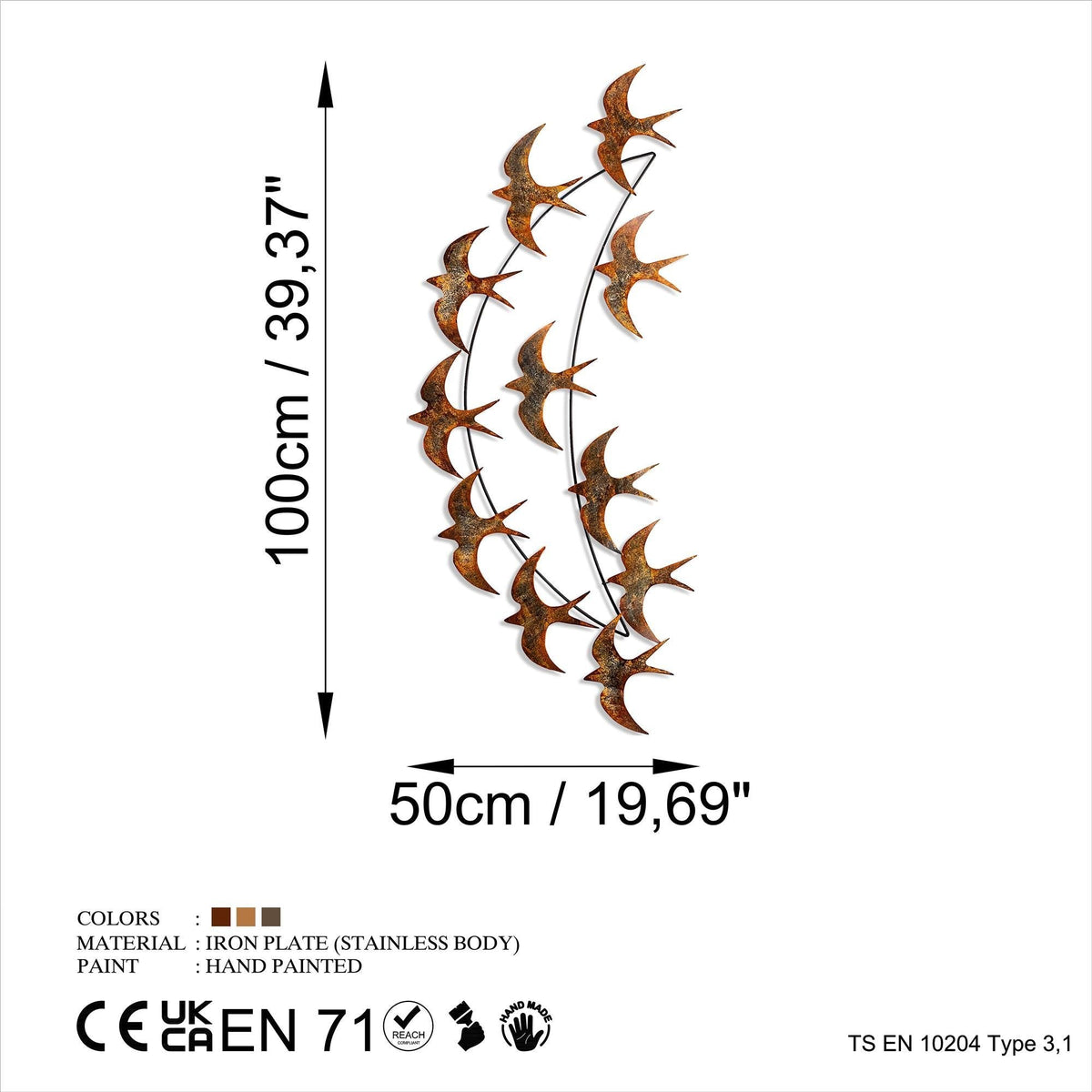 Bys-142 Dekoratif Metal Duvar Tablosu 