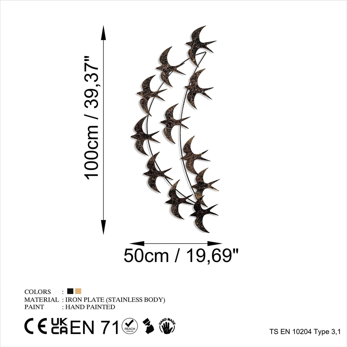 Bys-144 Dekoratif Metal Duvar Tablosu 