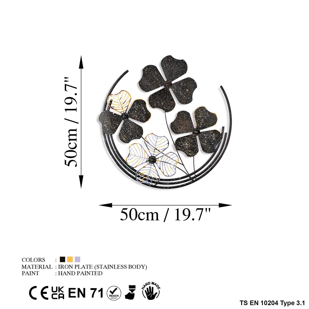Bys-011-B Dekoratif Metal Duvar Tablosu 