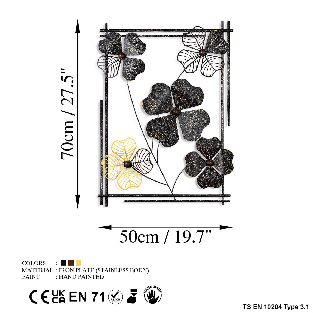 Bys-001-A Dekoratif Metal Duvar Tablosu 