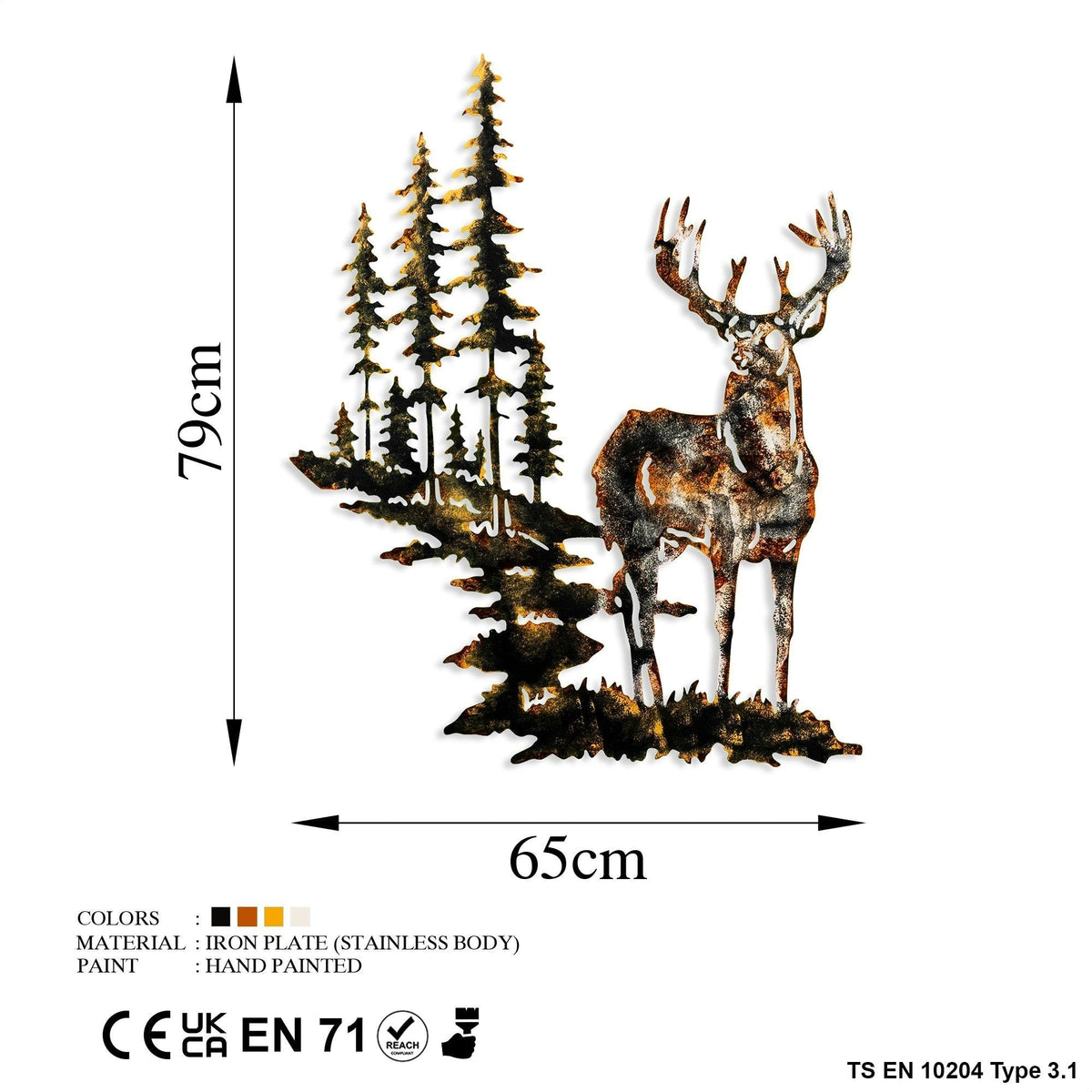 Bys-100-B Dekoratif Metal Duvar Tablosu 