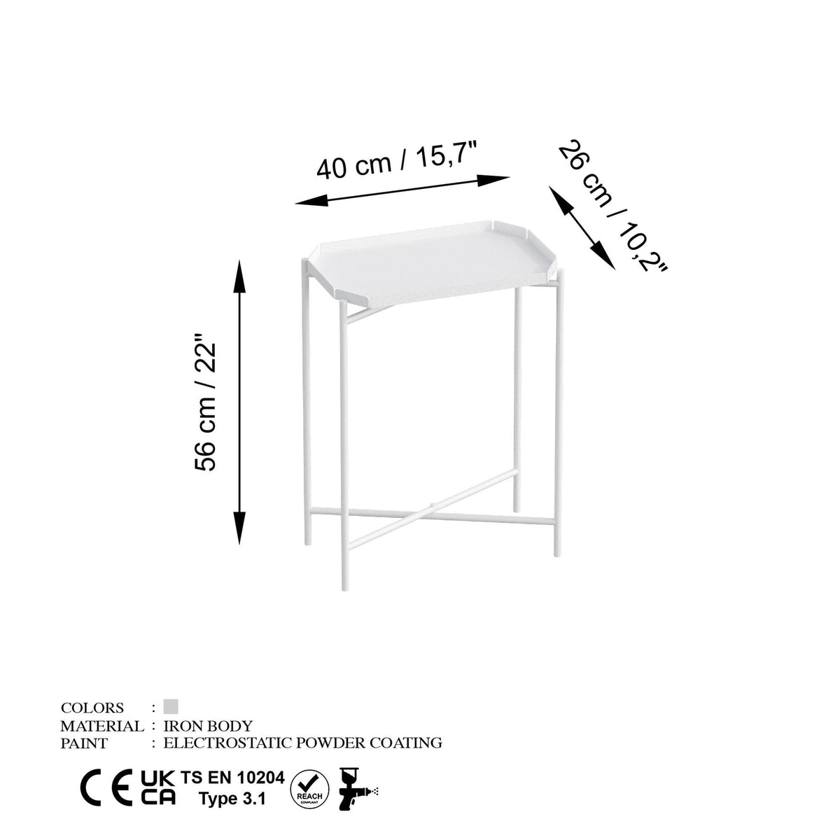 Shb-009-B Dekoratif Metal Sehpa 