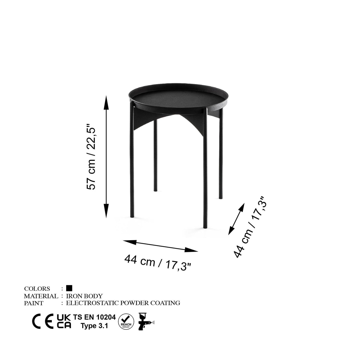 Shb-002-A Dekoratif Metal Sehpa 