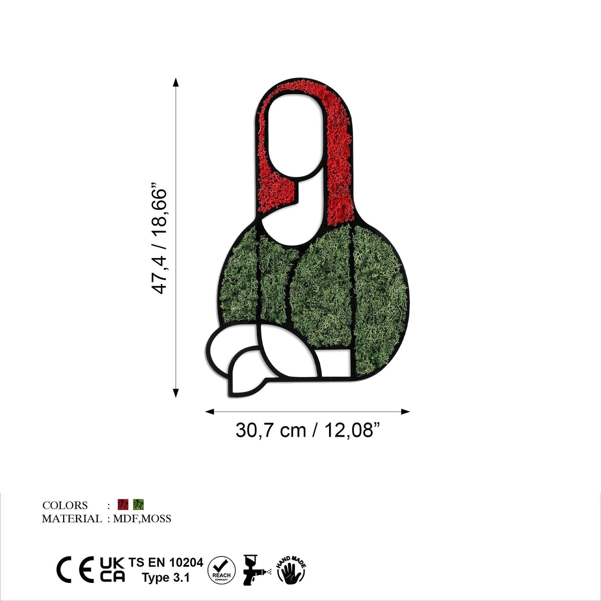 Yns-021 Dekoratif Yosun Duvar Tablosu 