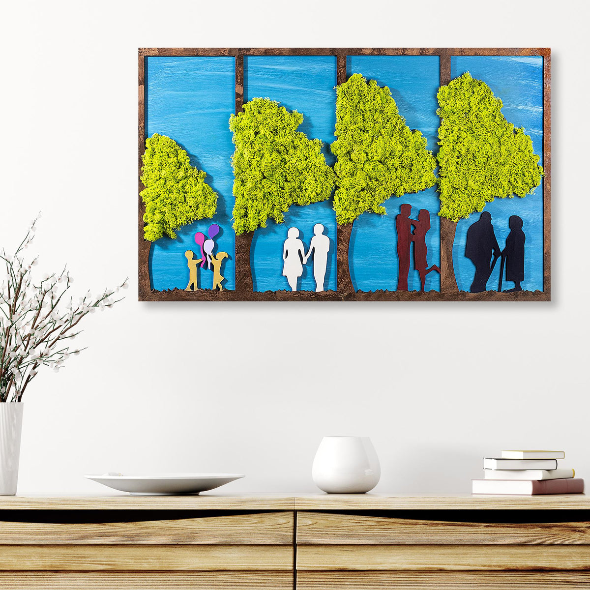 Yns-014 Dekoratif Yosun Duvar Tablosu 