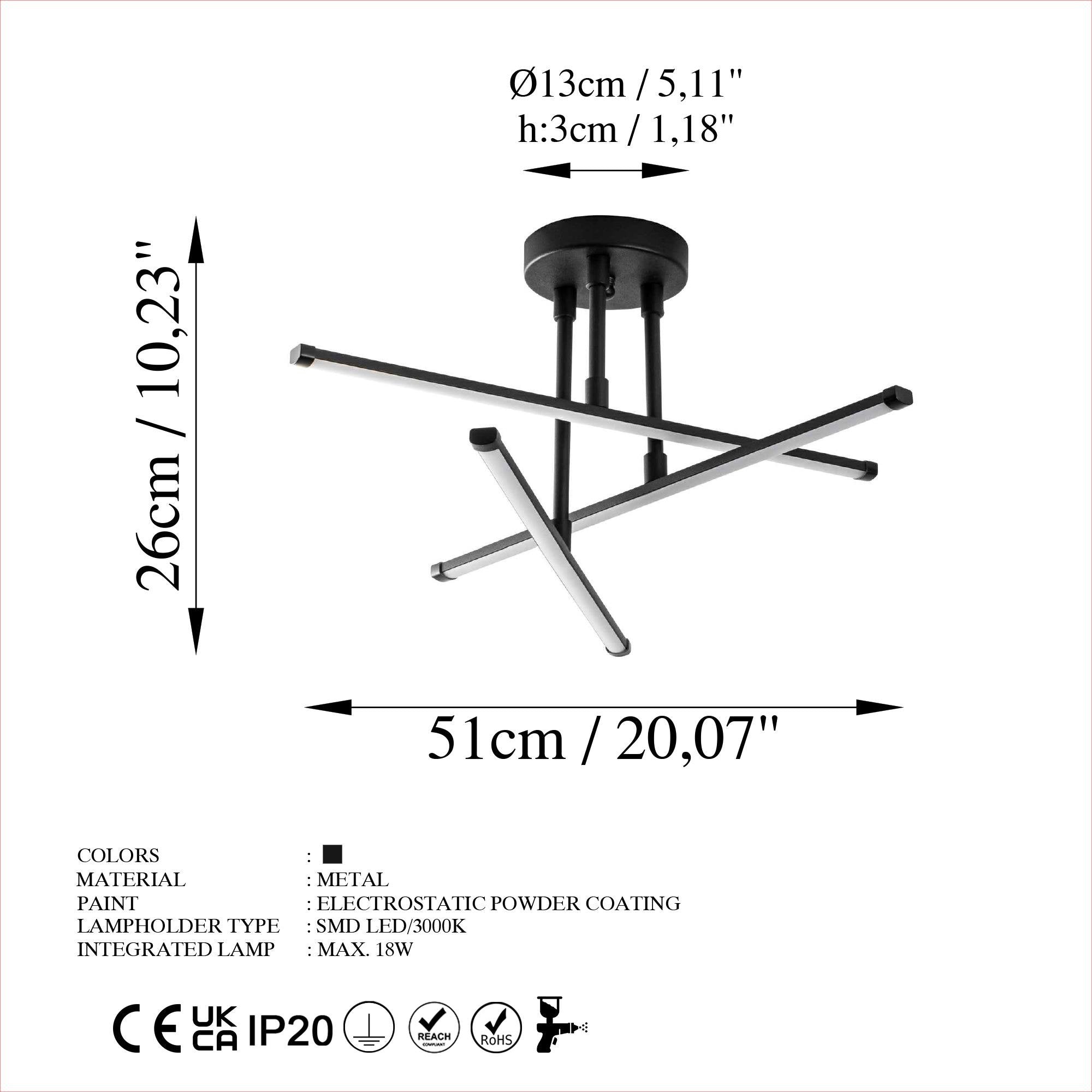 Dunara 13649 Led Plafonyer Aydınlatma 