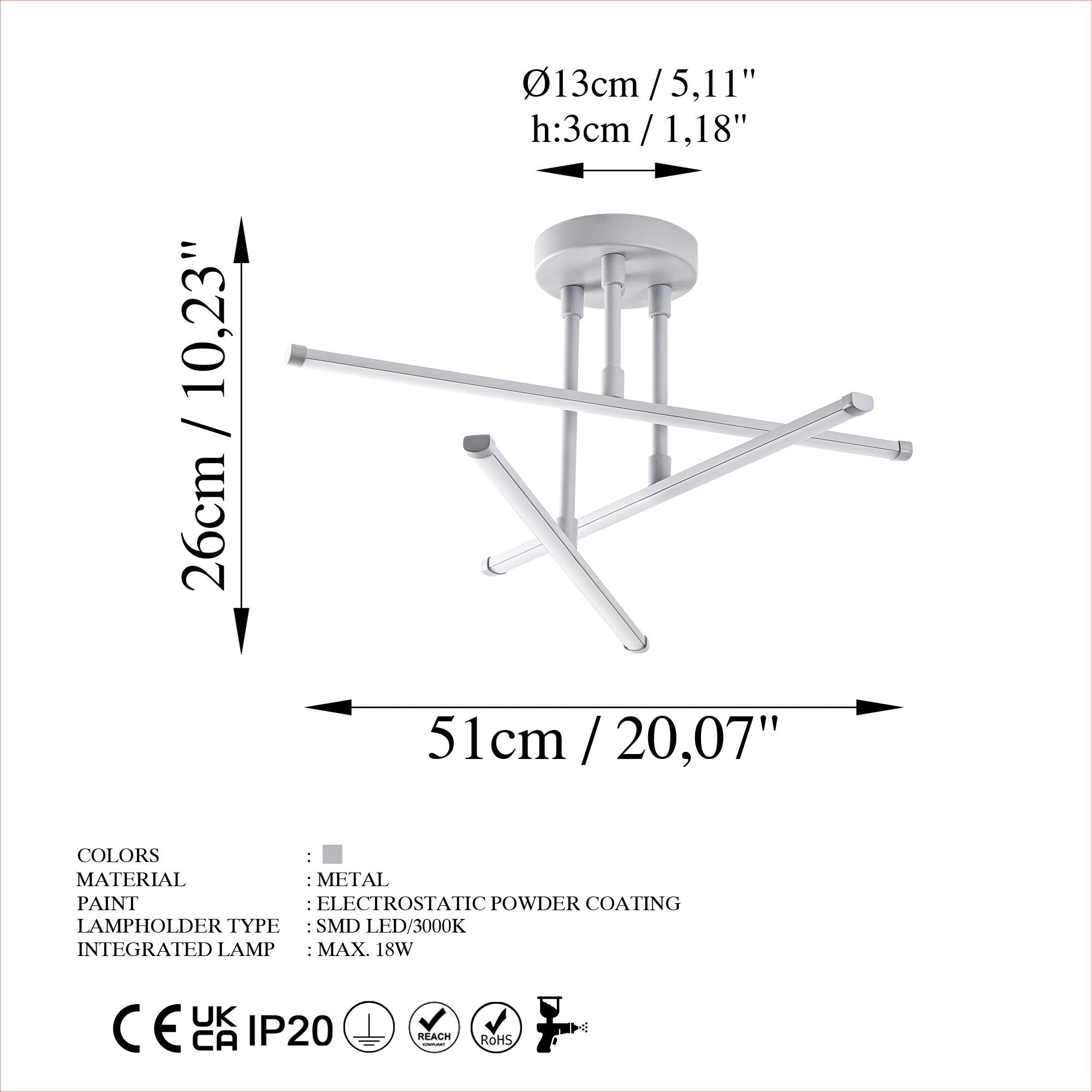 Dunara 13651 Led Plafonyer Aydınlatma 