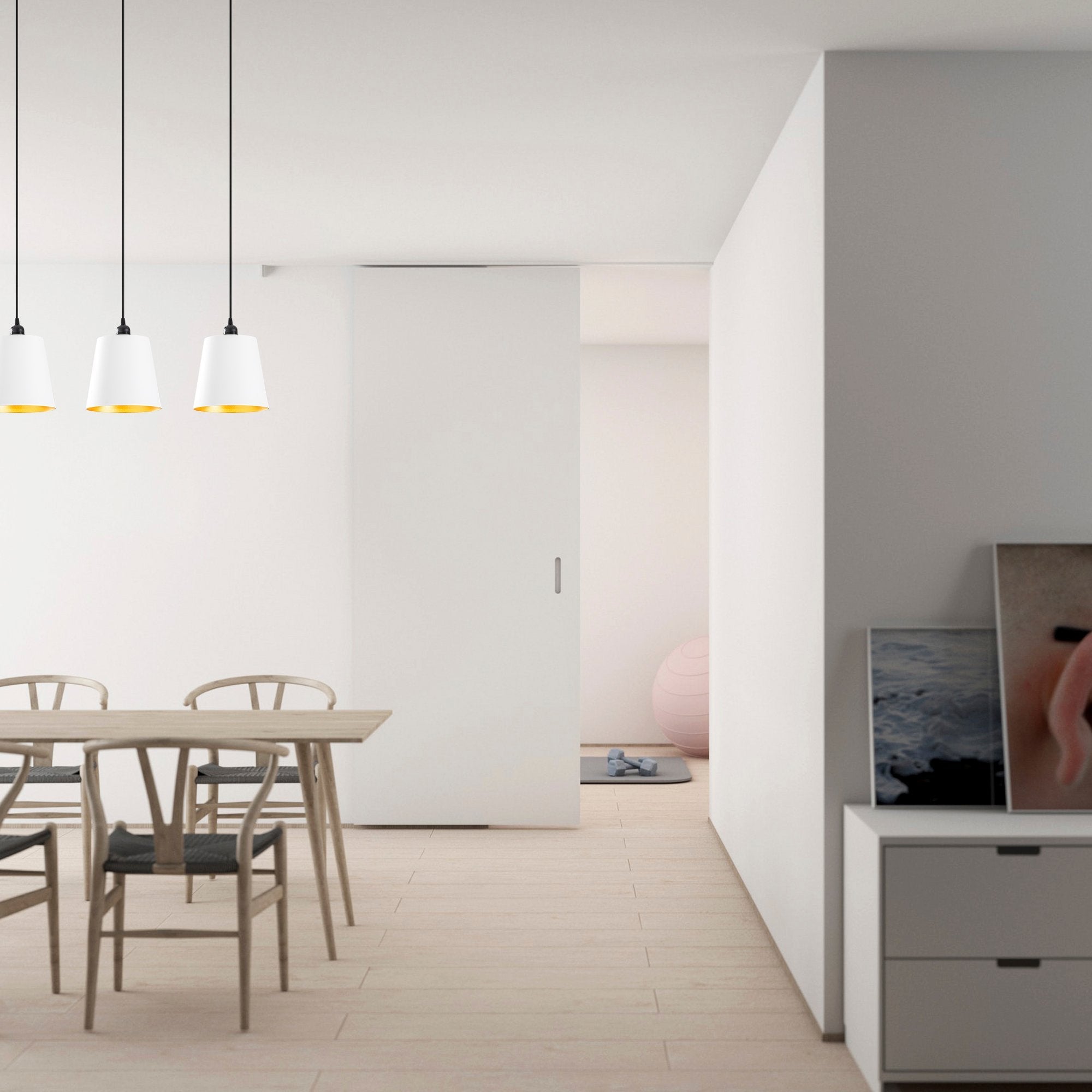 Grosbeak 196 White 2 Sıvama Sarkıt Aydınlatma 
