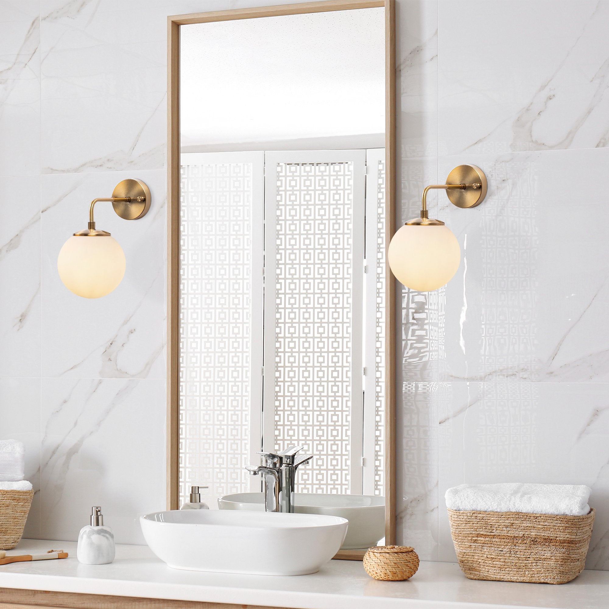 Hibiscara 10895 Cam Aplik Duvar Aydınlatma 