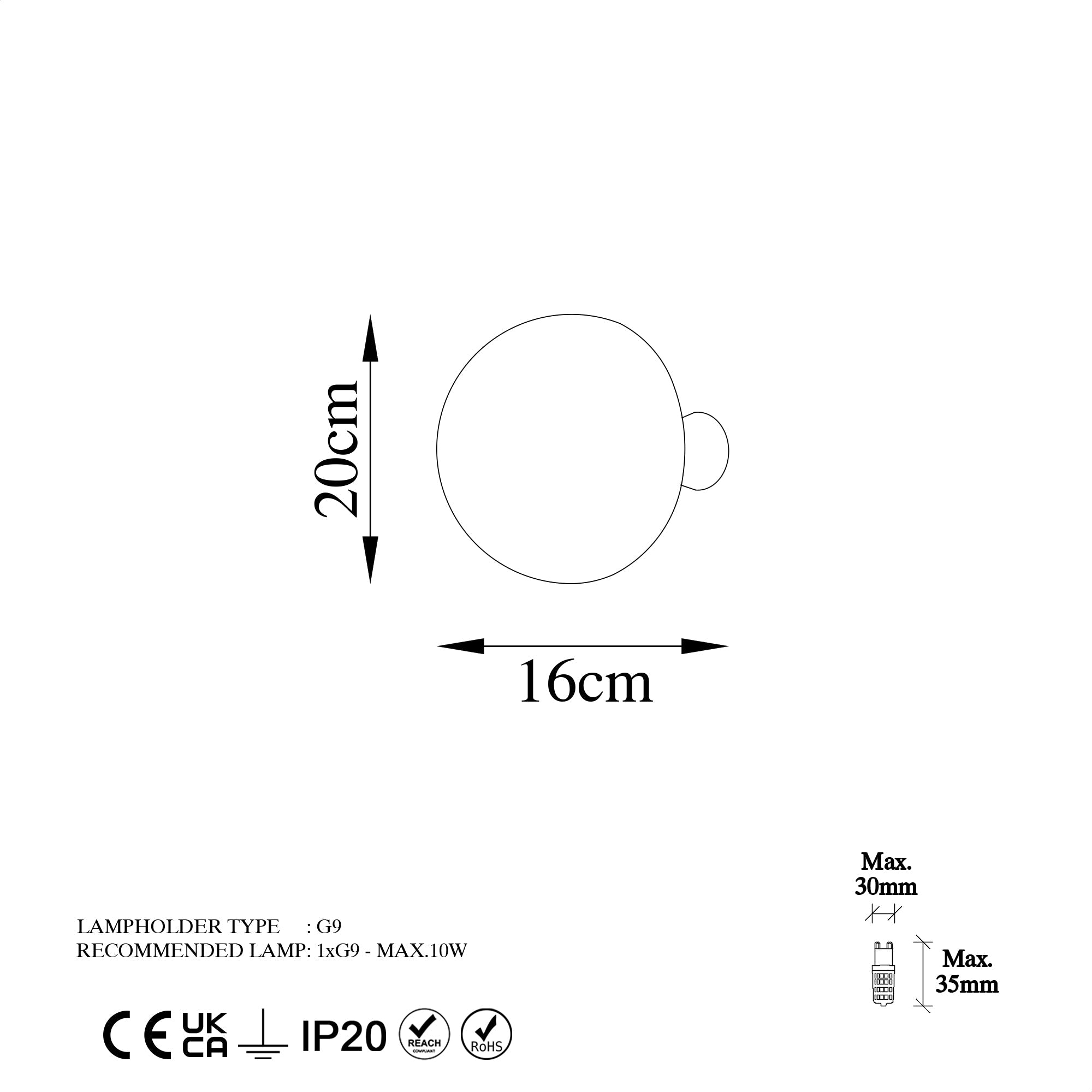 Leopara 13362 Sıvama Aplik Duvar Aydınlatma 