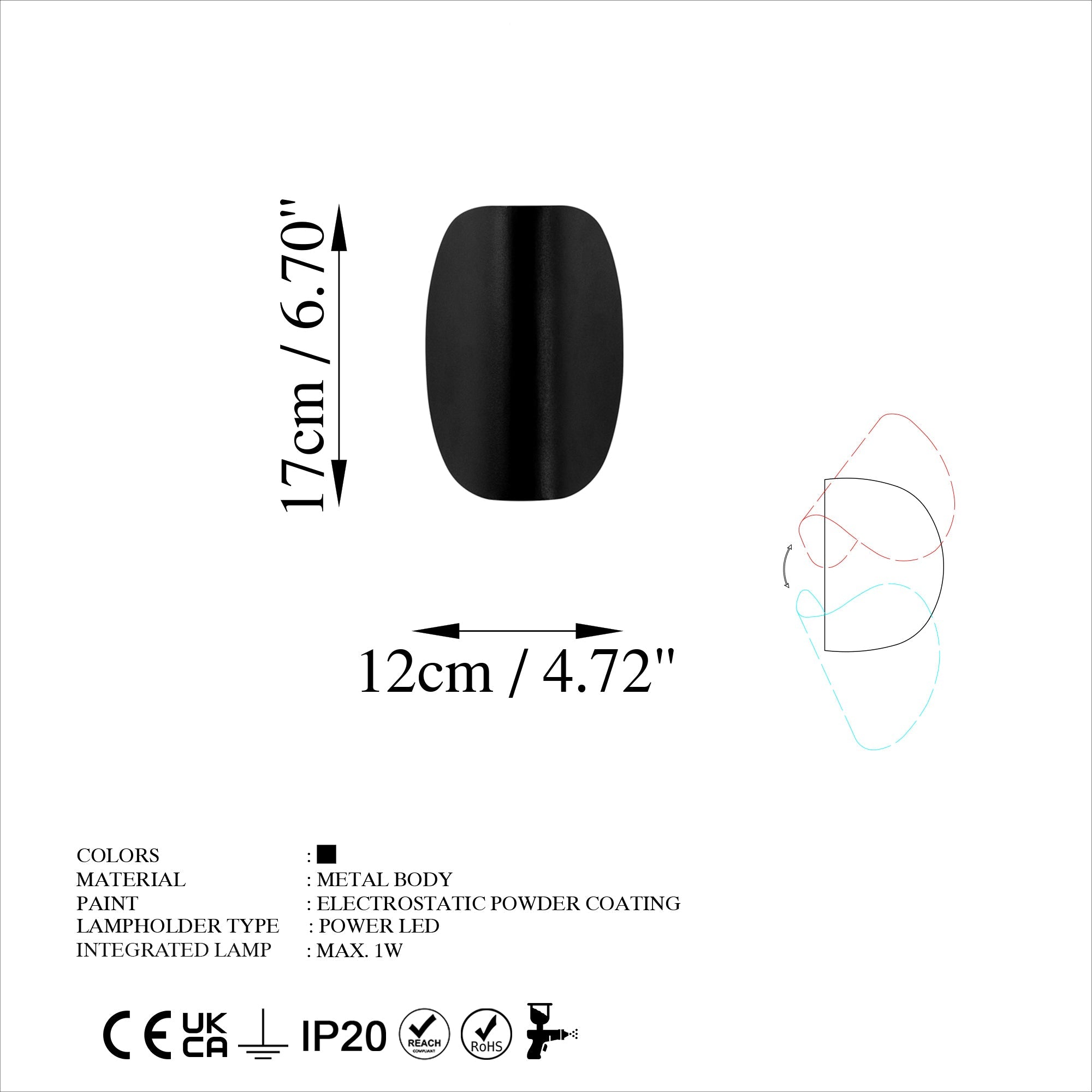 Lunaris 13623 Led Aplik Duvar Aydınlatma 