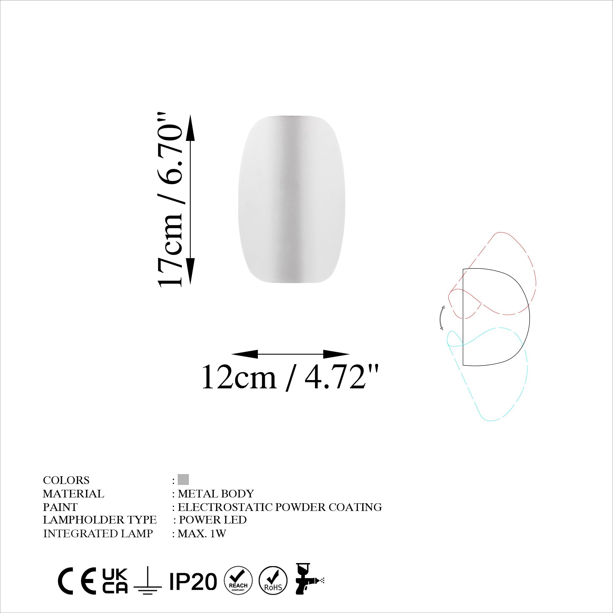 Lunaris 13626 Led Aplik Duvar Aydınlatma 