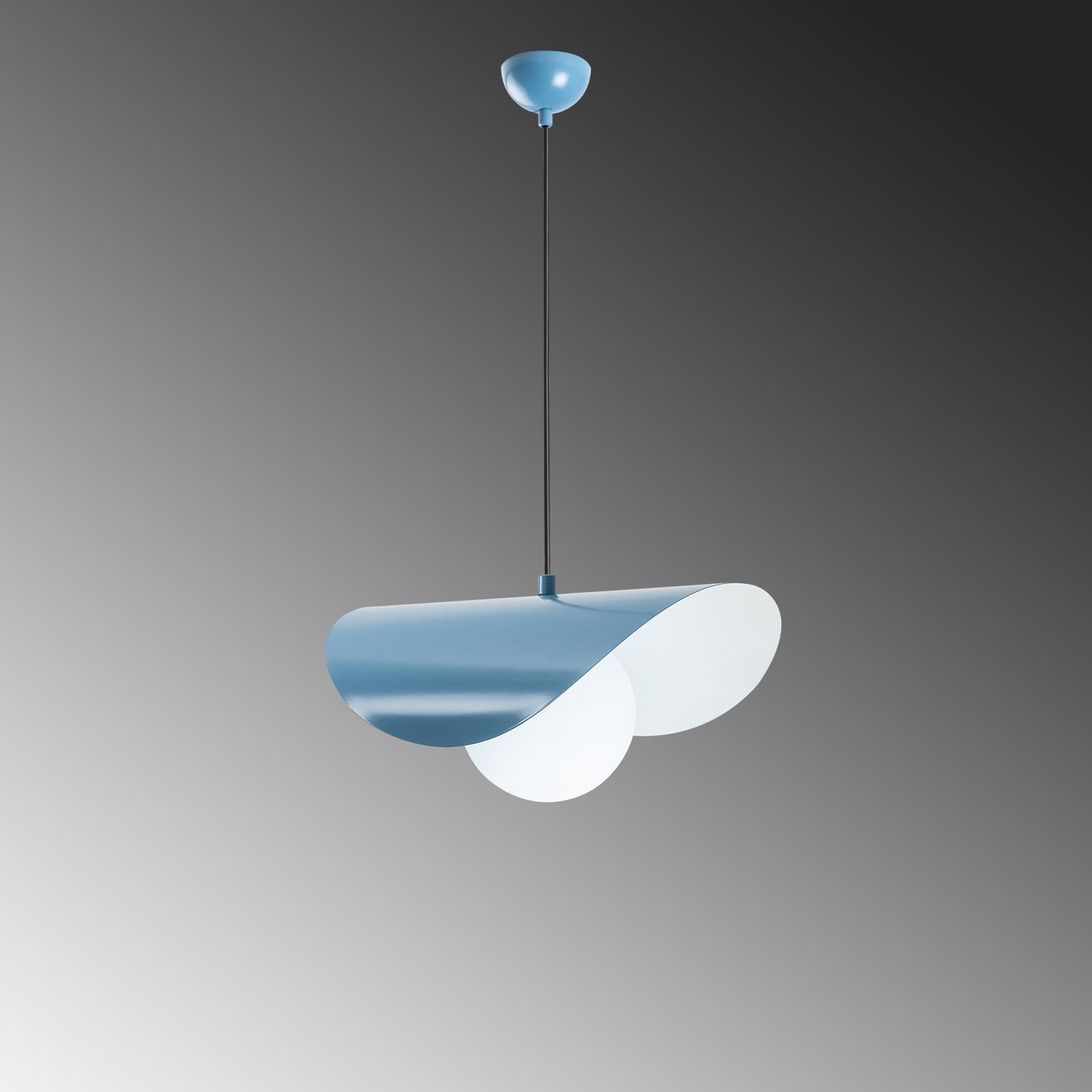 Marble 2866 Açık Mavi Cam Sarkıt Aydınlatma 