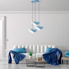 Marble 6141 Açık Mavi Cam Sarkıt Aydınlatma 