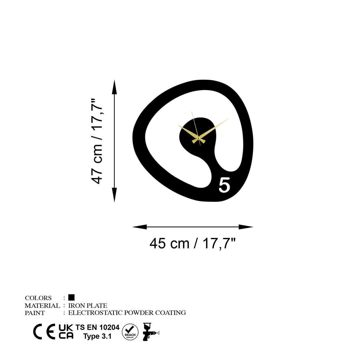 Watch-81 Dekoratif Metal Duvar Saati 