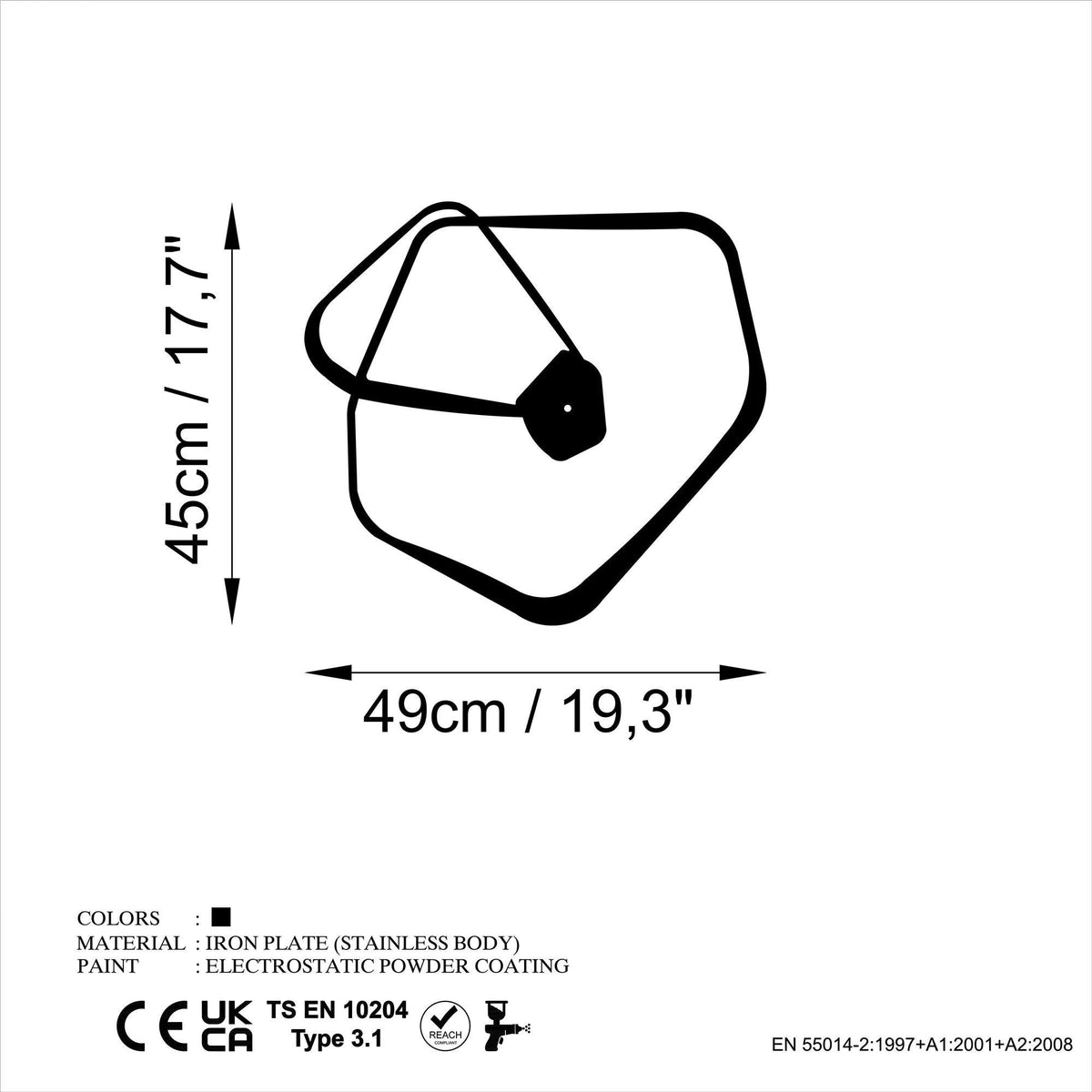 Watch-075 Dekoratif Metal Duvar Saati 