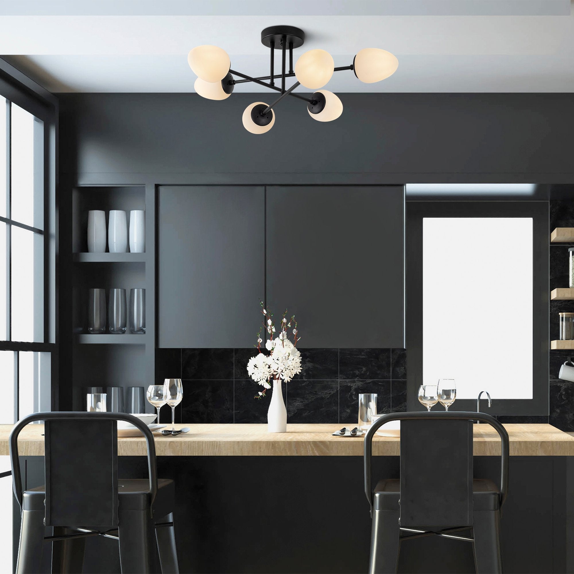Onyxara 10385 Cam Plafonyer Aydınlatma 