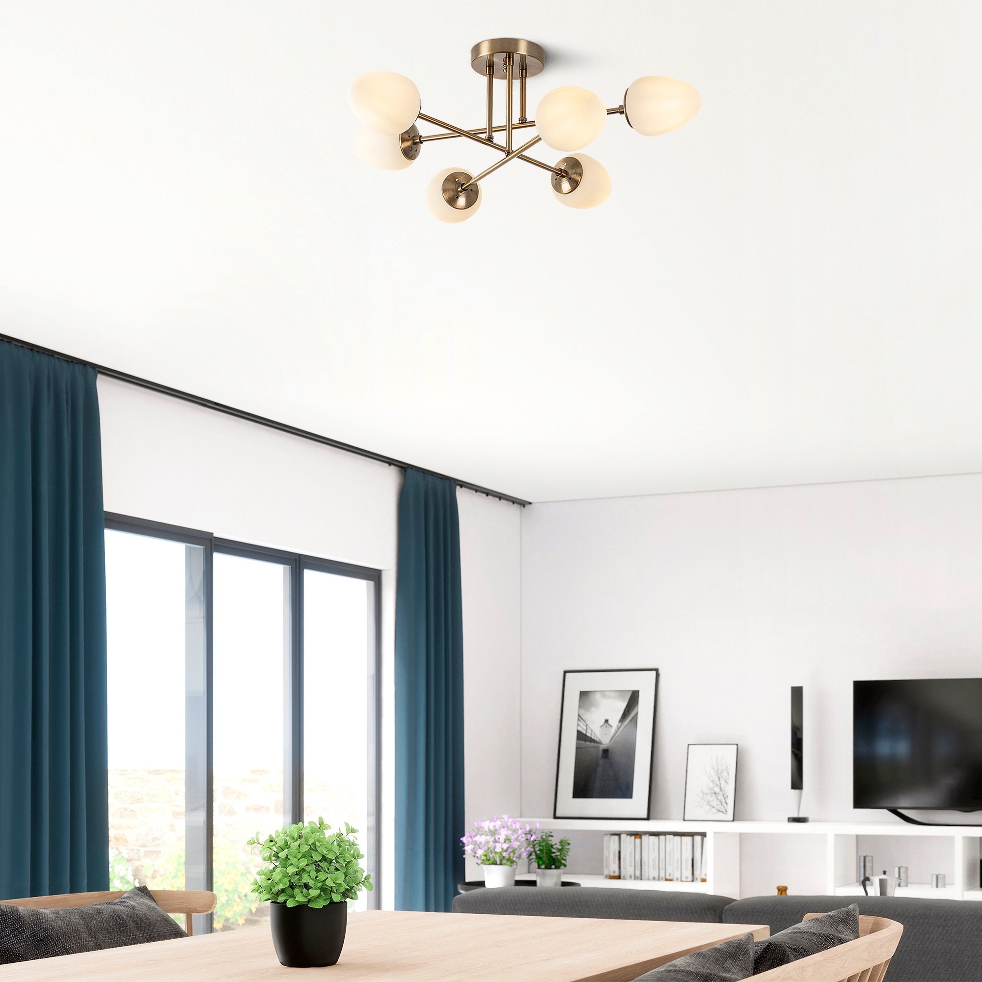 Onyxara 10390 Cam Plafonyer Aydınlatma 