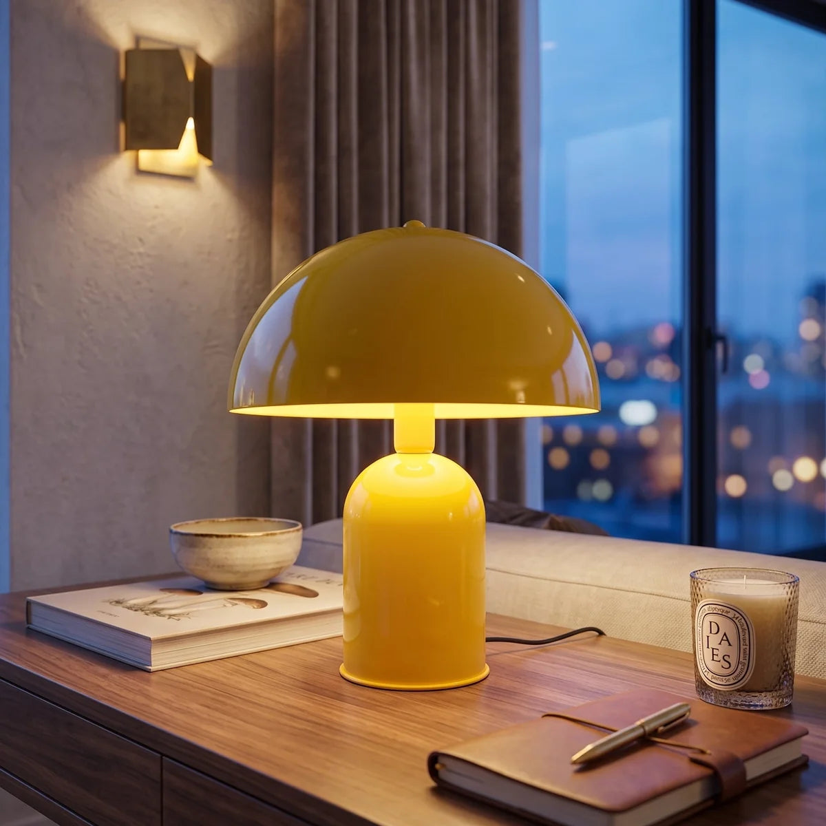 By Lamp-Soho Sarı Metal Masa Lambası-Masa Lambası-2-Milagron.com