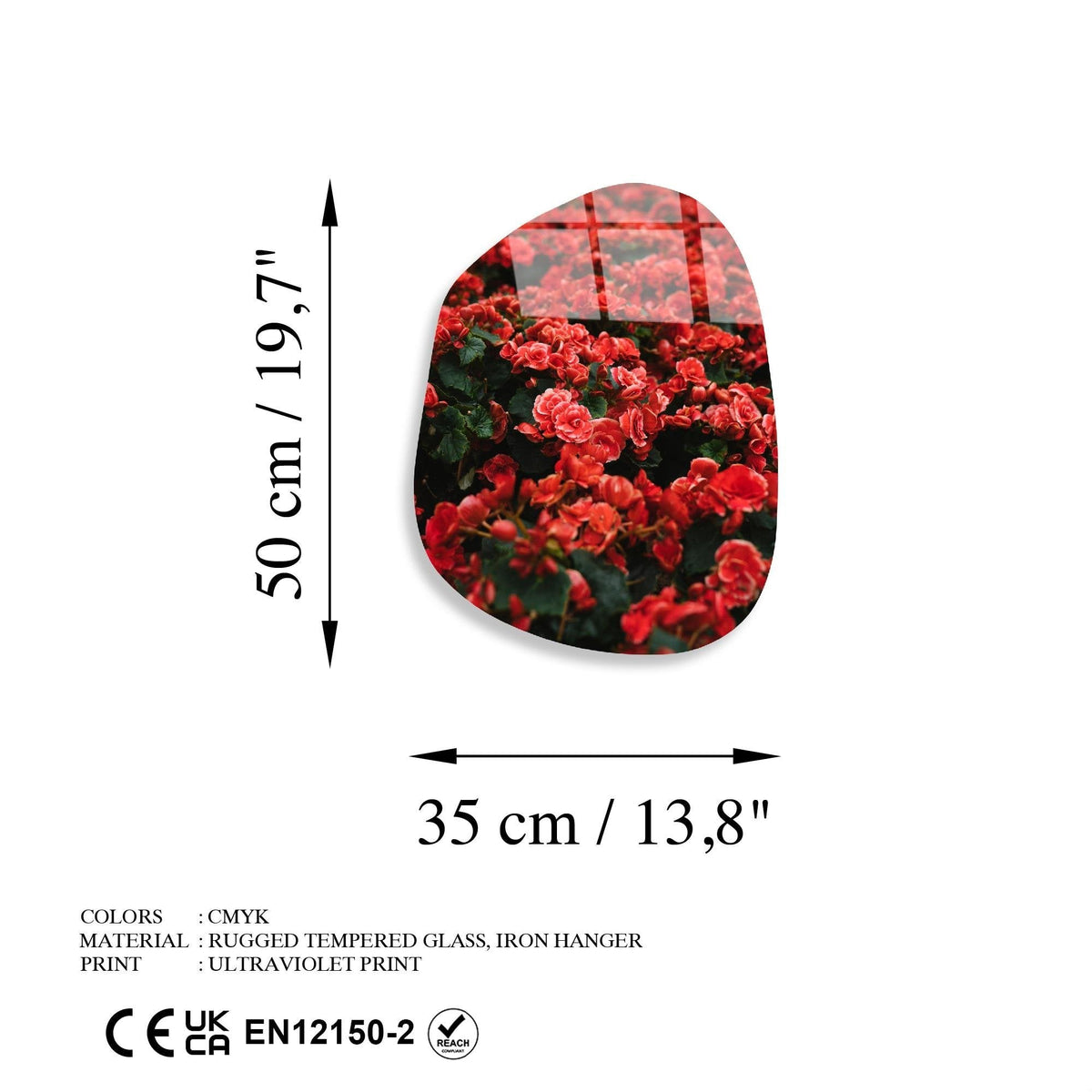 Uv-1113 Baskılı Cam Amorf Duvar Tablosu 