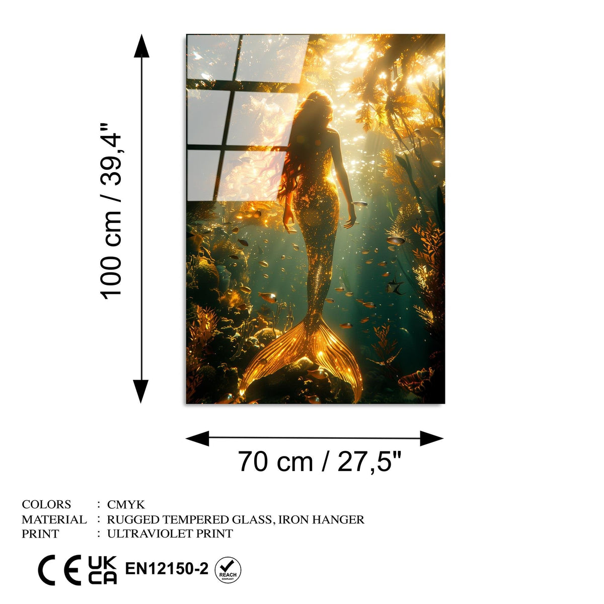 Uv-1179 Baskılı Cam Dikdörtgen Duvar Tablosu 
