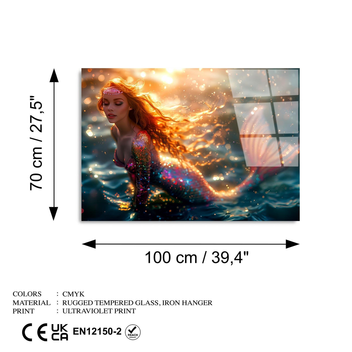 Uv-1184 Baskılı Cam Dikdörtgen Duvar Tablosu 