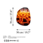 Uv-1097 Baskılı Cam Amorf Duvar Tablosu 
