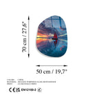 Uv-1085 Baskılı Cam Amorf Duvar Tablosu 