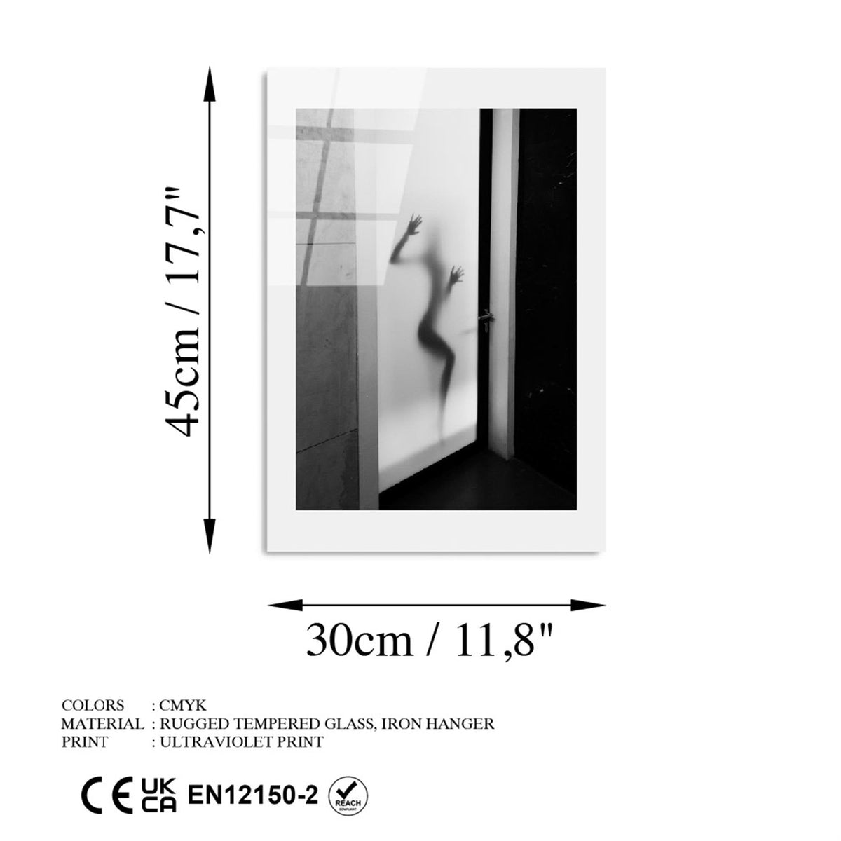 Uv-982 Baskılı Cam Dikdörtgen Duvar Tablosu 