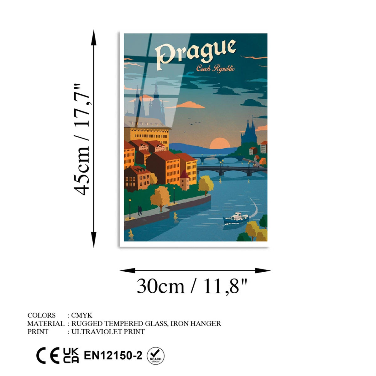 Uv-997 Baskılı Cam Dikdörtgen Duvar Tablosu 
