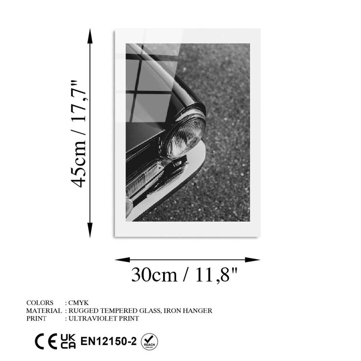 Uv-984 Baskılı Cam Dikdörtgen Duvar Tablosu 