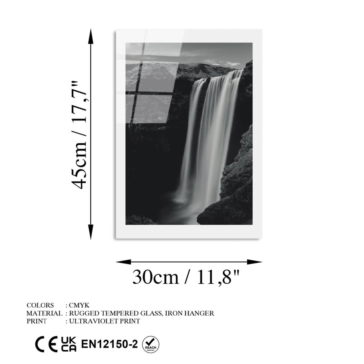 Uv-976 Baskılı Cam Dikdörtgen Duvar Tablosu 