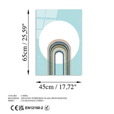 Uv-893 Baskılı Cam Dikdörtgen Duvar Tablosu 