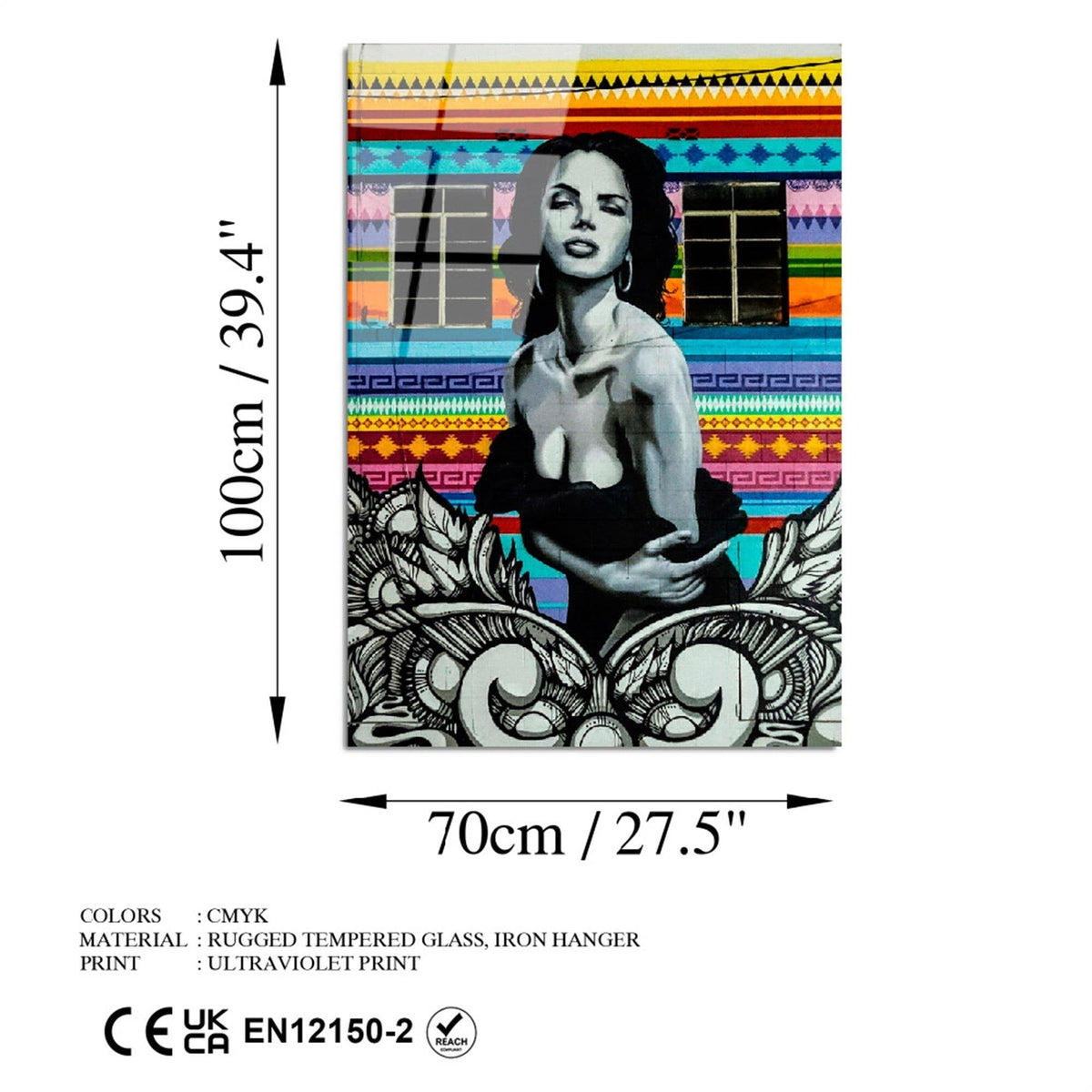 Uv-807 Baskılı Cam Dikdörtgen Duvar Tablosu 