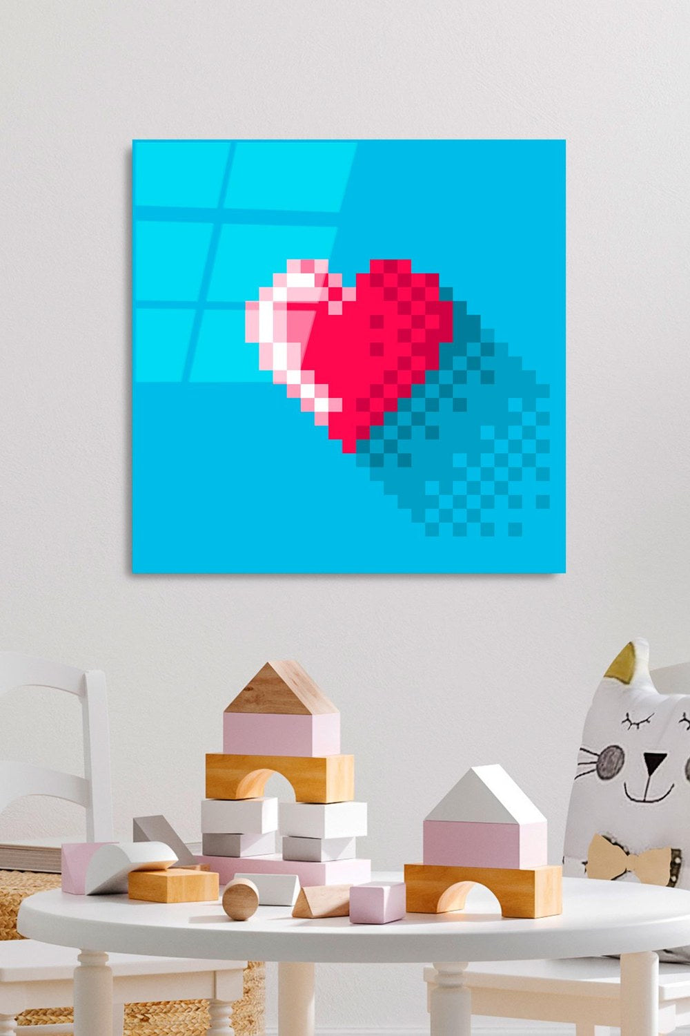 Uv Baskılı Cam Duvar Tablosu, Kare - 50x50 Cm - 1